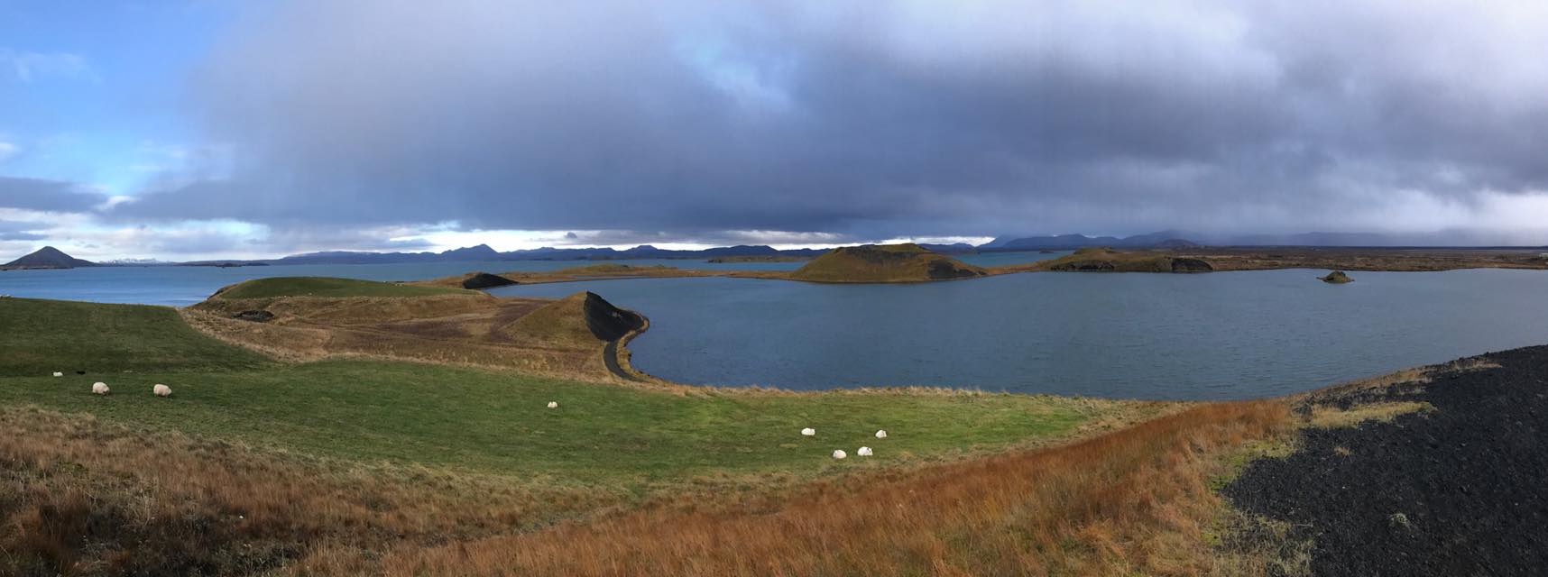 Panorama of Lake Mývatn,